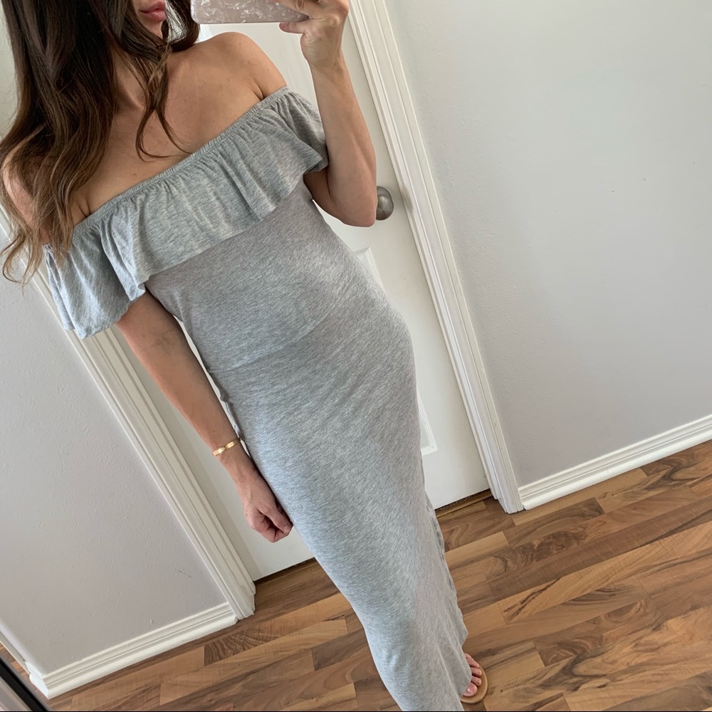 SOLD • Happy Heather Grey OTS Maxi - Picture 2 of 4
